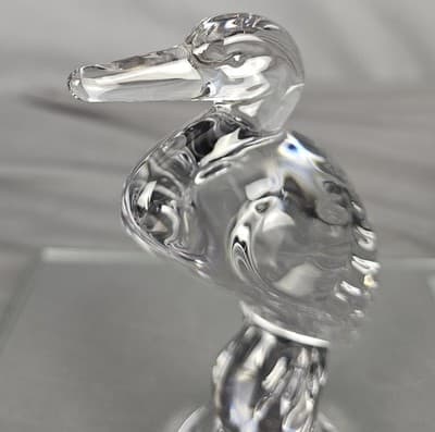 Duncan Glass Crystal Heron Figurine Bird 6-3/4" Pall Mall Sculptured Glass 1930s - Thumbnail 6