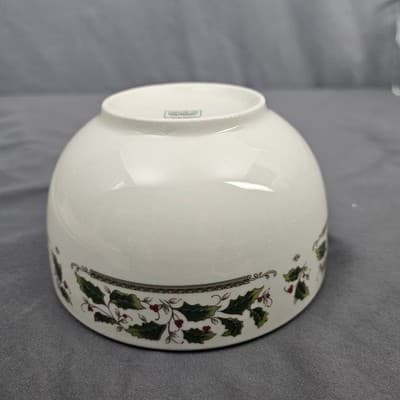Home for the Holidays Holly Holiday Dinnerware Deep Bowls 5" Diameter - Thumbnail 8