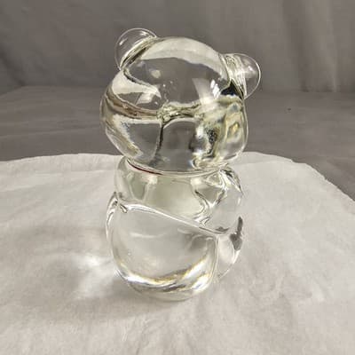 Fenton Glass Teddy Bear Heart Stone Of The Month July Ruby - Thumbnail 3