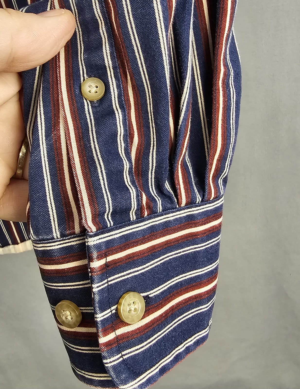 Natural Issue Mens Dress/Casual Shirt, M, Stripe Long Sleeve, Wrinkle Free - Thumbnail 6
