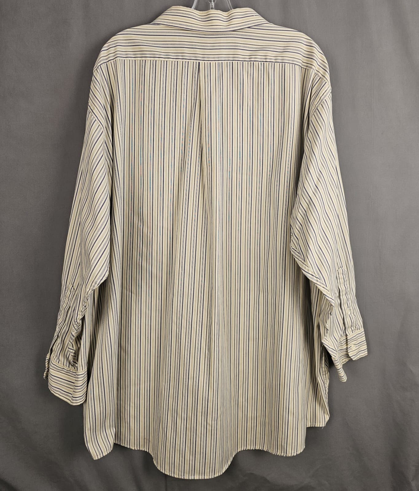 Repp LTD. Shirt Men's Casual 19-34 BIG Long Sleeve RN 27150 Beige Stripe - Thumbnail 3