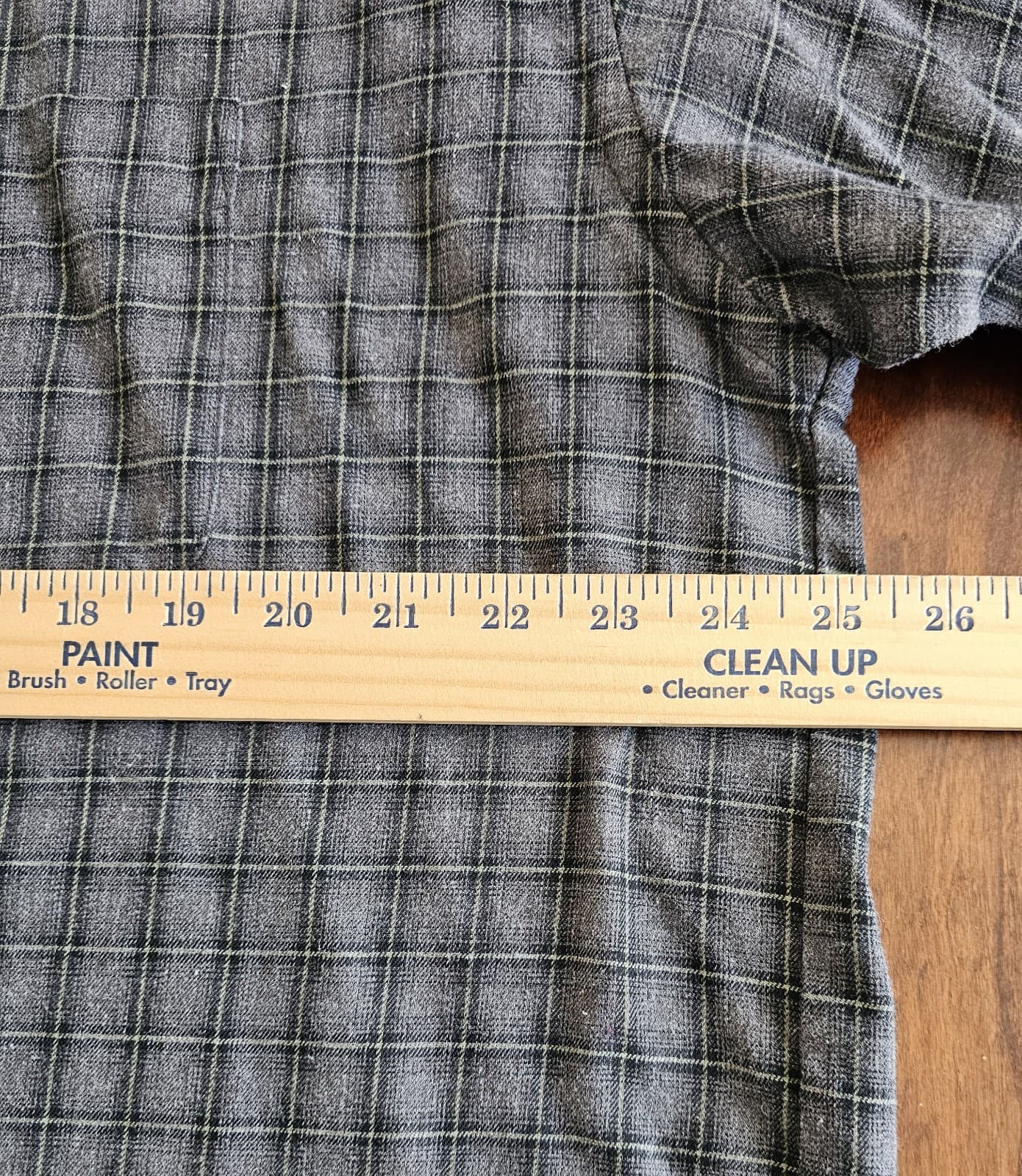 Van Heusen Mens Casual Shirt, XL 17 17.5" , Sq pattern L Sleeve Gray - Thumbnail 8