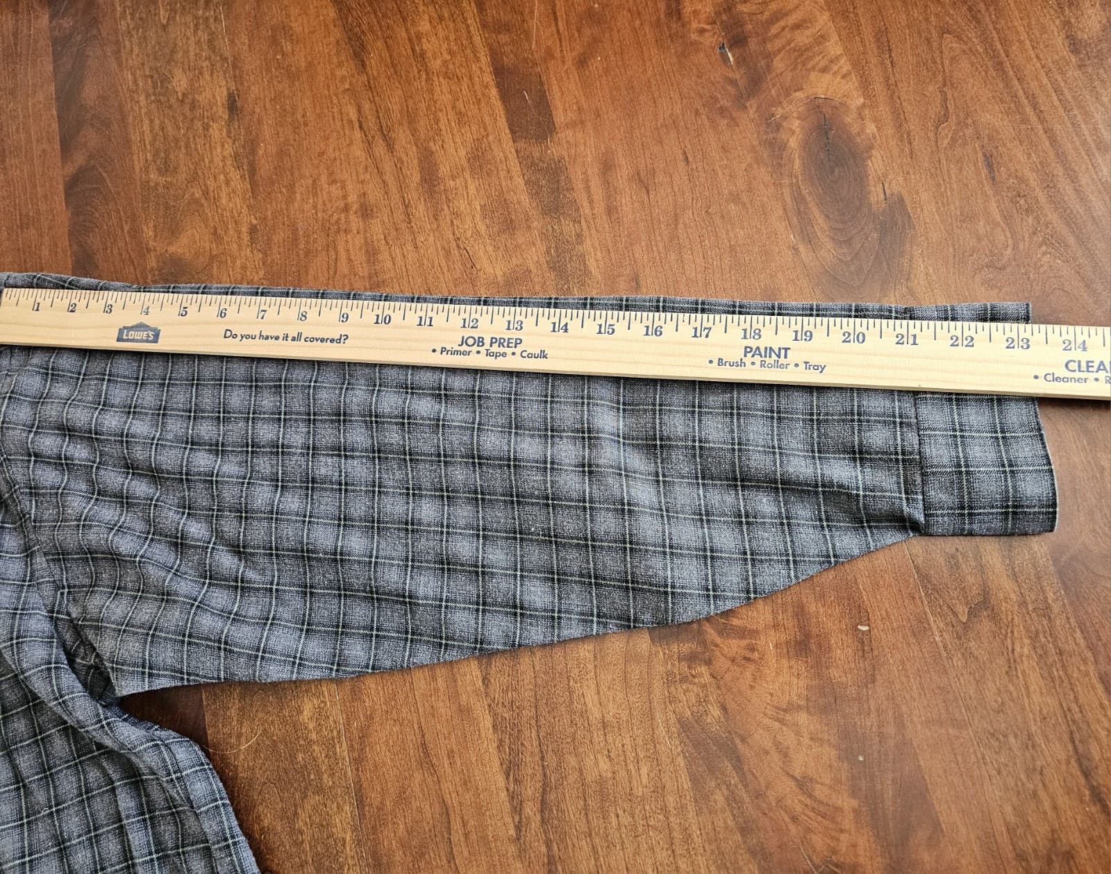 Van Heusen Mens Casual Shirt, XL 17 17.5" , Sq pattern L Sleeve Gray - Thumbnail 10