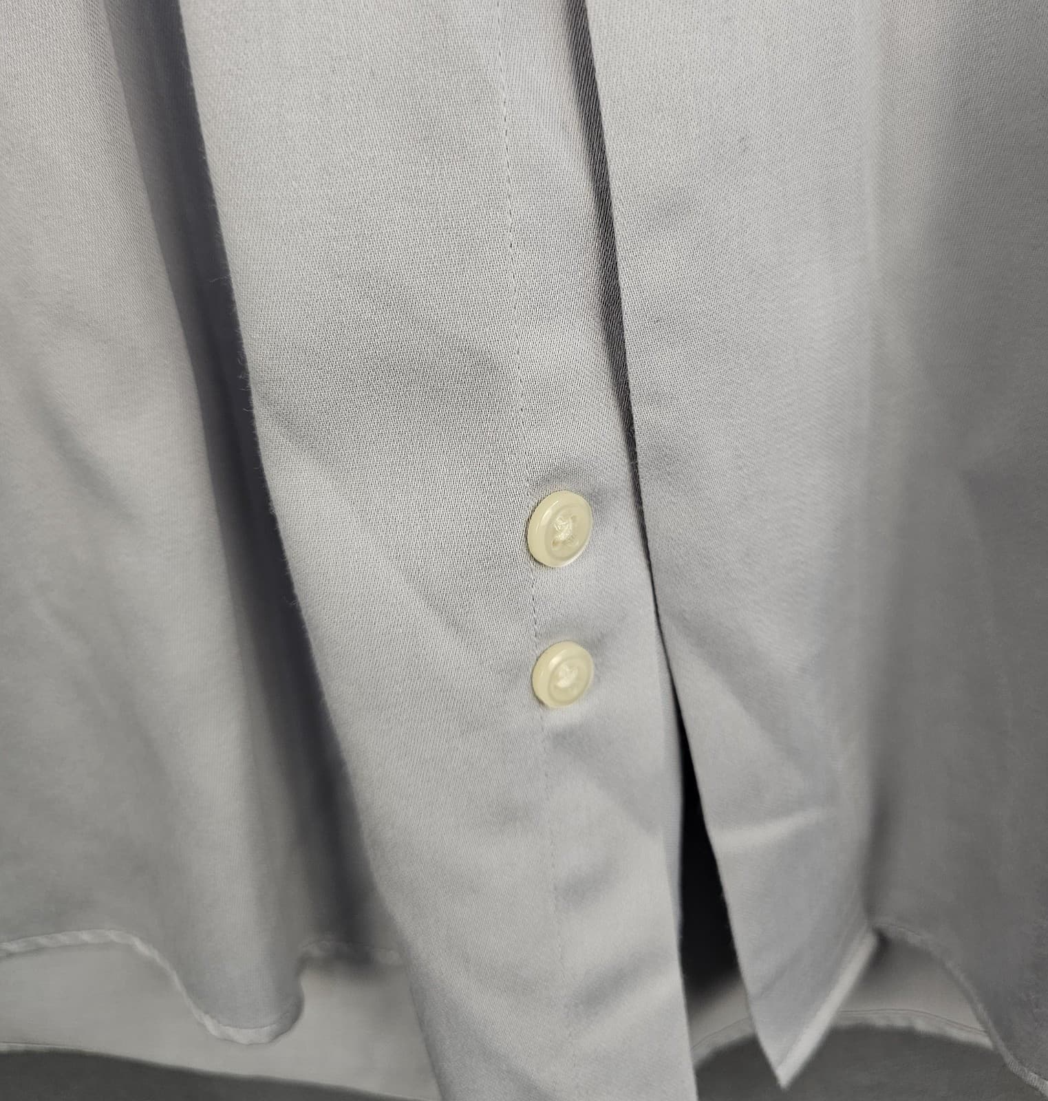 Geoffrey Beene Men Gray Sateen Wrinkle Free Dress Shirt M 15.5 Long Sleeve - Thumbnail 5