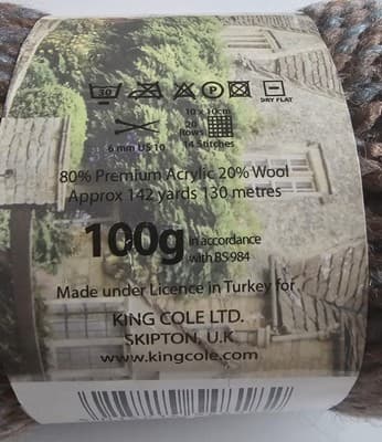 King Cole Cotswold Chunky Burford Col 237, 100g, 142yd Acrylic Wool - Thumbnail 5