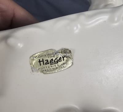 Vintage Haeger Pottery White Stork Planter / Vase 10" Tall VERY NICE Baby MCM - Thumbnail 5