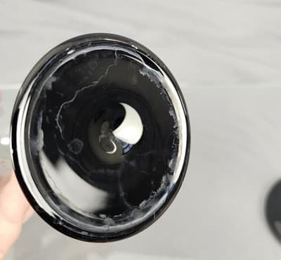 Vintage Black Stem Champagne Glasses Flute 8" Elegant Set of 2 Unmarked - Thumbnail 6