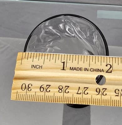 Vintage Black Stem Champagne Glasses Flute 8" Elegant Set of 2 Unmarked - Thumbnail 5