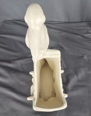 Vintage Haeger Pottery White Stork Planter / Vase 10" Tall VERY NICE Baby MCM - Thumbnail 7