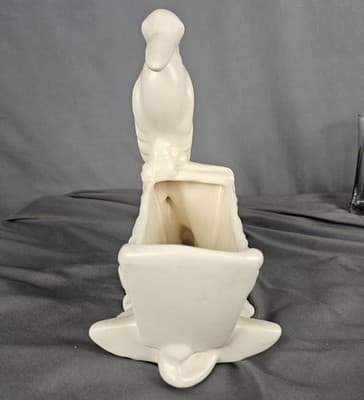 Vintage Haeger Pottery White Stork Planter / Vase 10" Tall VERY NICE Baby MCM - Thumbnail 2