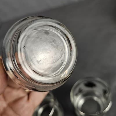 Libbey Glass Silver Leaf Old Fashioned Glasses 3" Set Of 6 Frosted Platinum Trim - Thumbnail 5