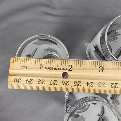 Libbey Vintage Silver Leaf Small 4” Juice / Shot Glasses, Set Of 5 - Thumbnail 6