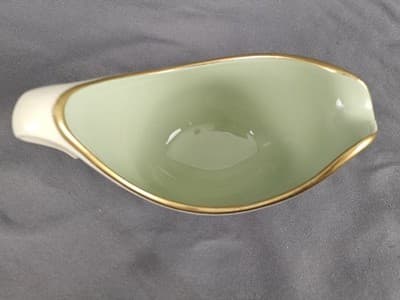 Vintage Taylor Smith Heritage Celadon Green Cream & Sugar Bowl w/ Lid - Thumbnail 5
