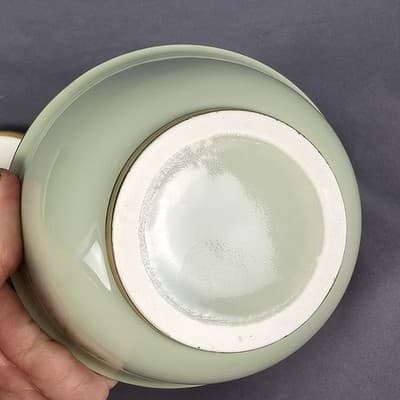 Vintage Taylor Smith Heritage Celadon Green Cream & Sugar Bowl w/ Lid - Thumbnail 14