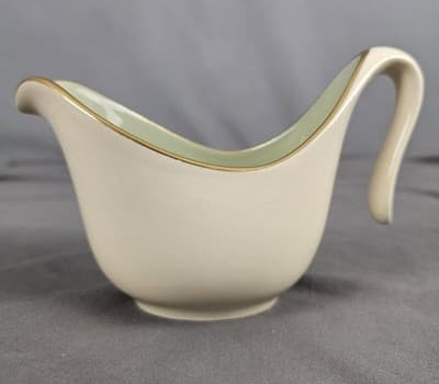 Vintage Taylor Smith Heritage Celadon Green Cream & Sugar Bowl w/ Lid - Thumbnail 6