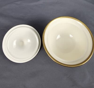 Vintage Taylor Smith Heritage Celadon Green Cream & Sugar Bowl w/ Lid - Thumbnail 13