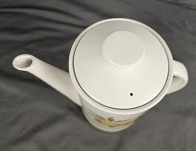 Harmoney House Teapot w Lid Tangerine Ironstone Sears Retro Vintage - Thumbnail 3