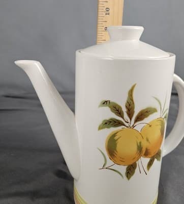 Harmoney House Teapot w Lid Tangerine Ironstone Sears Retro Vintage - Thumbnail 9