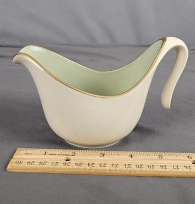 Vintage Taylor Smith Heritage Celadon Green Cream & Sugar Bowl w/ Lid - Thumbnail 10