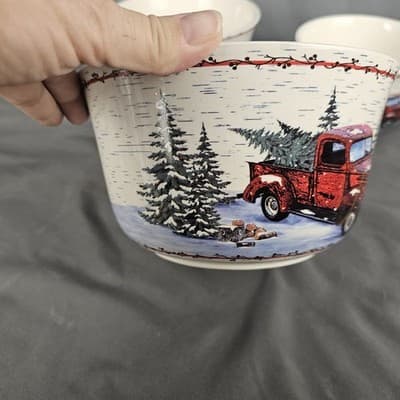 Red Truck Design Vintage Holiday Country Kitchen Collection 3 Pc - Thumbnail 13