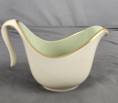 Vintage Taylor Smith Heritage Celadon Green Cream & Sugar Bowl w/ Lid - Thumbnail 3
