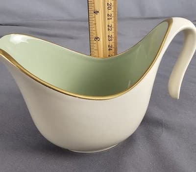 Vintage Taylor Smith Heritage Celadon Green Cream & Sugar Bowl w/ Lid - Thumbnail 8