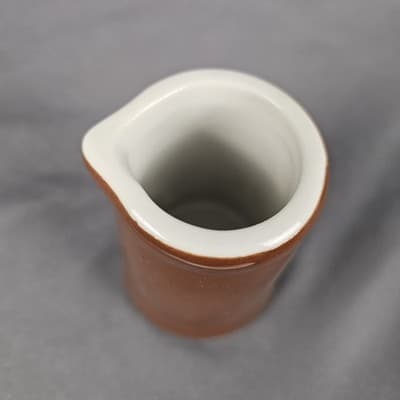 Vintage Hall Hotel Restaurant Ware 2.75" Individual Creamer Brown - Thumbnail 3
