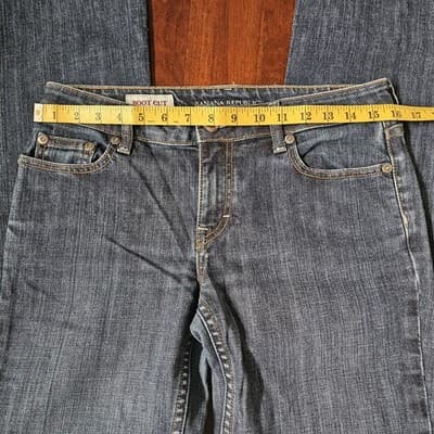 Banana Republic Jeans Womens 6 Blue Urban Bootcut Stretch Dark Wash Denim Pants - Thumbnail 9