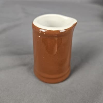 Vintage Hall Hotel Restaurant Ware 2.75" Individual Creamer Brown - Thumbnail 5