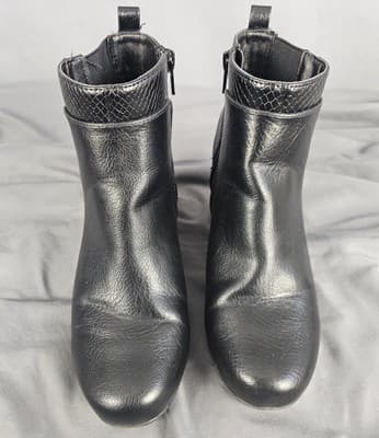 Womens Black Zip up Ankle High Heel boots, US 7W Kohl's RN#73277 - Thumbnail 10