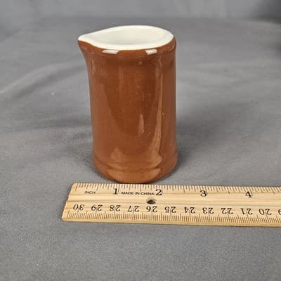 Vintage Hall Hotel Restaurant Ware 2.75" Individual Creamer Brown - Thumbnail 7