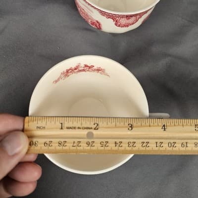 Tea Cup Penshurst Kentin Stratford On Avon 1792 England Pink Transferware Set/2 - Thumbnail 7