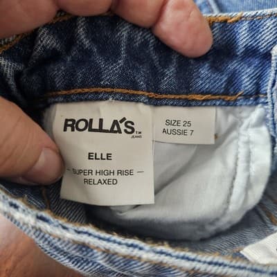 Rolla's Elle Jeans Size 25 Super High Rise Relaxed Womens Medium Wash - Thumbnail 11