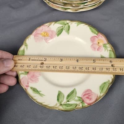 Set of 6 Vintage Franciscan Desert Rose Bread & Butter / Dessert Plates 6.25" - Thumbnail 4
