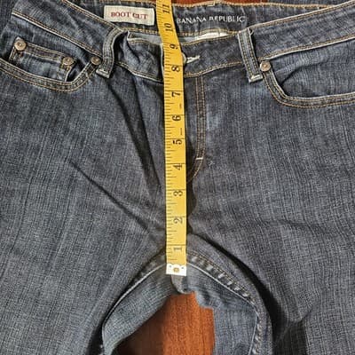 Banana Republic Jeans Womens 6 Blue Urban Bootcut Stretch Dark Wash Denim Pants - Thumbnail 10