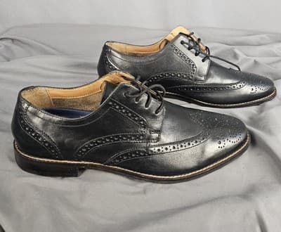Florsheim 11588-001 Mens 10D Black Leather Lace up Wingtip Oxford - Thumbnail 3