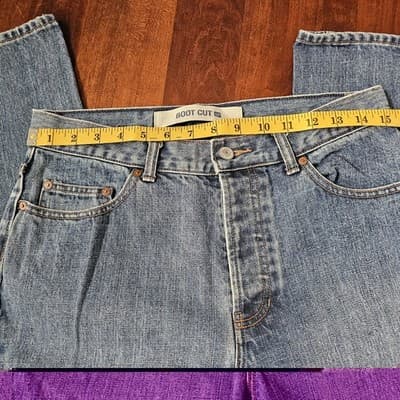VTG 90s Y2K GAP Jeans Womens 10 A Blue Bootcut Button Fly Denim Faded Light Wash - Thumbnail 15