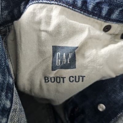 VTG 90s Y2K GAP Jeans Womens 10 A Blue Bootcut Button Fly Denim Faded Light Wash - Thumbnail 10