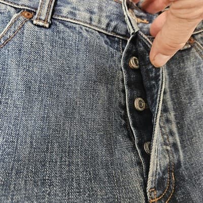 VTG 90s Y2K GAP Jeans Womens 10 A Blue Bootcut Button Fly Denim Faded Light Wash - Thumbnail 4
