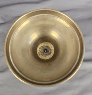 Brass Ornate Etched Vase 8" Tall Vintage - Thumbnail 3