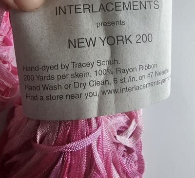 Interlacements New York 200 Pink Yarn Hand Dyed 2 color Pink Alp Dazzle 200yd - Thumbnail 3