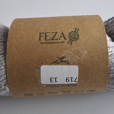 Feza Alp Natural Handspun Yarn Gray Linen Silk Cotton Biscose 230yd 3.55oz - Thumbnail 4