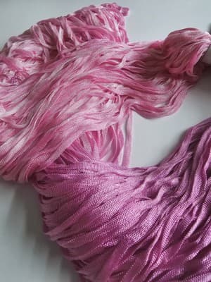 Interlacements New York 200 Pink Yarn Hand Dyed 2 color Pink Alp Dazzle 200yd - Thumbnail 2