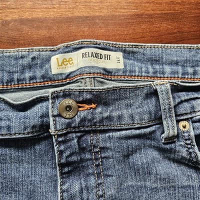 Mens 42x32 Lee Modern Series Jeans Blue Med. Wash Relaxed Fit Bootcut - Thumbnail 3