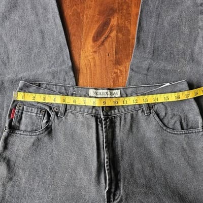 Men's Bugle Boy Gold Crest 740 Relaxed Fit 36x30 Black Faded Mid Rise - Thumbnail 8