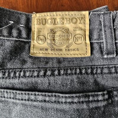 Men's Bugle Boy Gold Crest 740 Relaxed Fit 36x30 Black Faded Mid Rise - Thumbnail 14