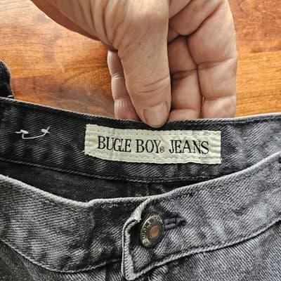 Men's Bugle Boy Gold Crest 740 Relaxed Fit 36x30 Black Faded Mid Rise - Thumbnail 11