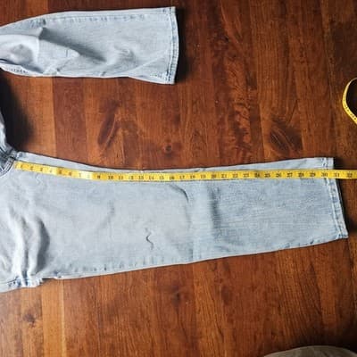 Signature Levi Strauss Regular Fit Tapered Jeans S47 Lt Blue Denim Button 38/32 - Thumbnail 7