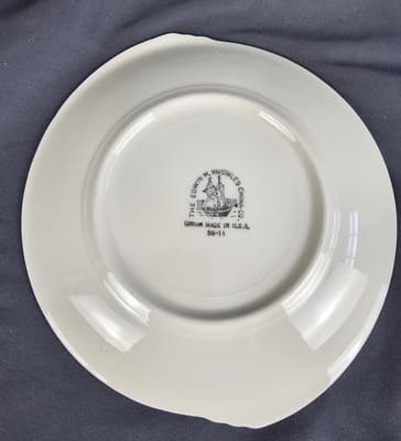 Edwin M Knowles China Salad Plate 6.50" Vintage Golden Wheat - Thumbnail 2