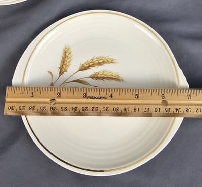 Edwin M Knowles China Salad Plate 6.50" Vintage Golden Wheat - Thumbnail 4